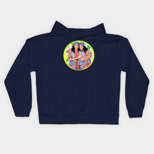 Tia and Tamera Kids Hoodie by austyndelugoart